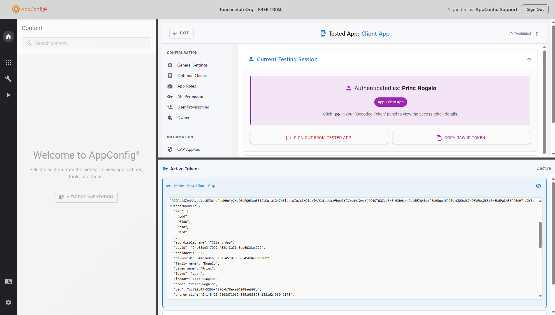AppConfig Dashboard